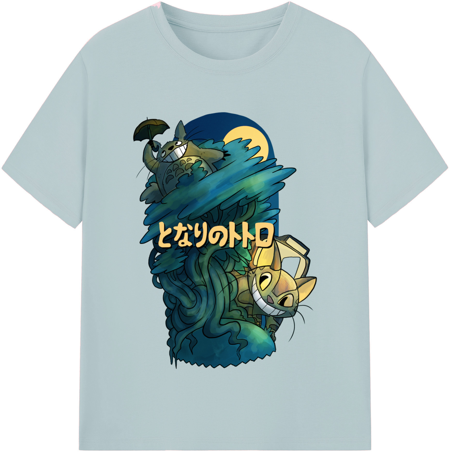 （画像用） となりのトトロ 草壁メイ 草壁サツキ My Neighbor Totoro Satsuki Kusakabe Mei Kusakabe 綿100％半袖Tシャツ（フロントプリント）